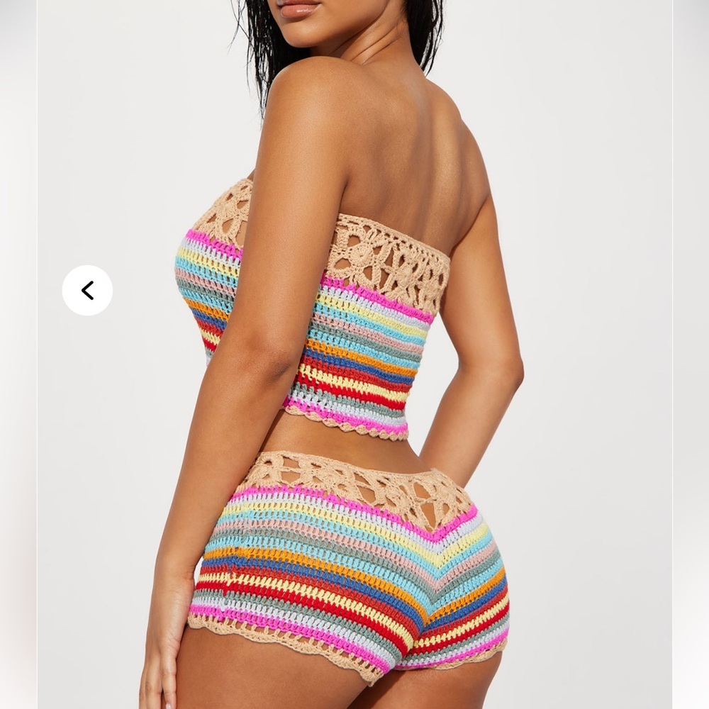 Multi colored crotchet 2 piece set - Picture 2 of 2